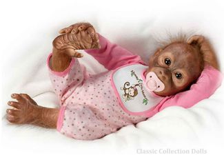 Lelias Loving Touch Monkey Doll from Ashton Drake
