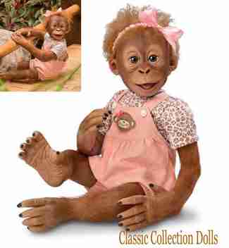 Momoko monkey doll from Ashton Drake
