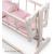Rocking Doll Cradle with Pink Gingham Bedding from Ashton Drake - view 2