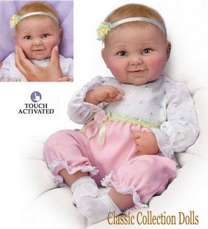 Sweet Cheeks Touch-Activated Baby Doll by Ashton Drake
